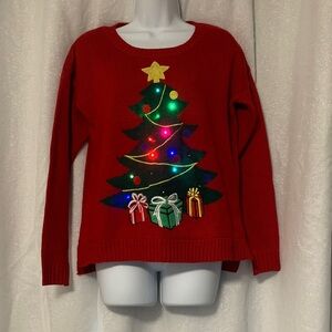 Christmas sweater with functioning lights EUC